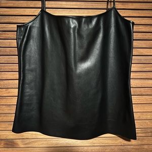 NWT Theory Bedford Faux Leather Skinny Tank Size Large Neiman Marcus Exclusive